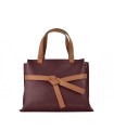 LOET Leather handbag - Burgundy