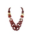 Wine red chain necklace