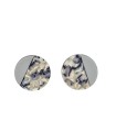 Resin two color grey earrings
