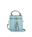 LOET Leather cylinder bag- Light blue