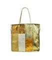 LOET Leather patchwork tote bag- Gold
